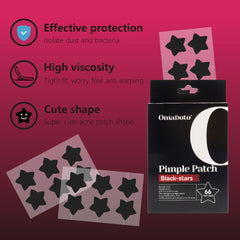 black Star Pimple Patches (66Pcs,14mm)