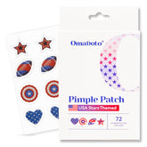 USA Stars-Themed Pimple Patches(72 Count, 14mm)