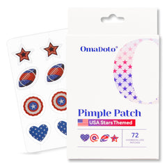 USA Stars-Themed Pimple Patches(72 Count, 14mm)