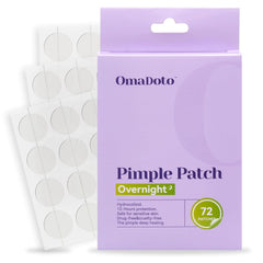 Overnight Pimple Patches for Face - Maximum Strength Hydrocolloid for Cystic Acne & Dark Spots (72 Count) - 10mm & 12mm Medicated Night Time Treatment