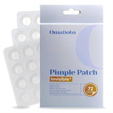 OmaDoto Pimple Patches for Face - 12mm Acne Patches (72 Count) Hydrocolloid Invisible, Day Night Under Makeup Travel